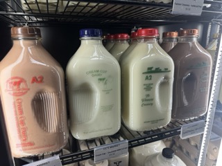 Glass-bottled A2 milk and artisanal dairy at CC's Market